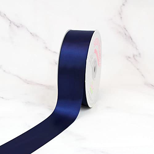 Creative Ideas Solid Satin Ribbon, 1-1/2-Inch by 50 Yard, Navy Blue, PSF1102-370