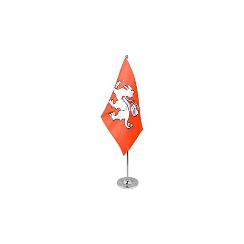 AZ FLAG English White Dragon Prestige Table Flag 6'' x 9'', England Office Decoration 100% Satin 22 x 15 cm