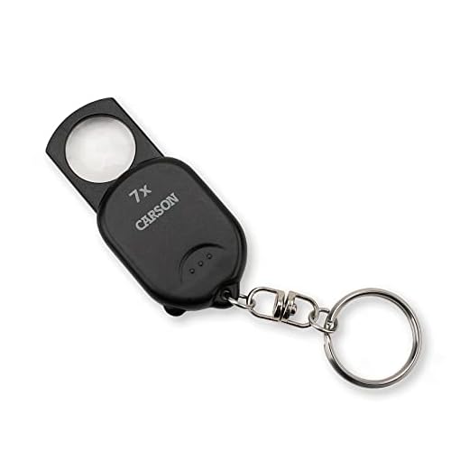 Carson Clip & View Pop-Up Retractable 7X Aspheric Keychain Magnifier (GN-70)