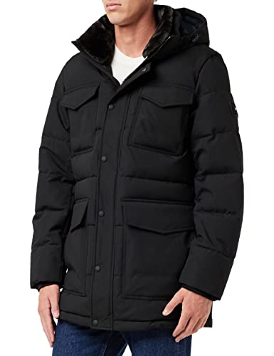 Tommy Hilfiger Herren Utility Parka MW0MW27703 Gewebte Jacken, Schwarz...