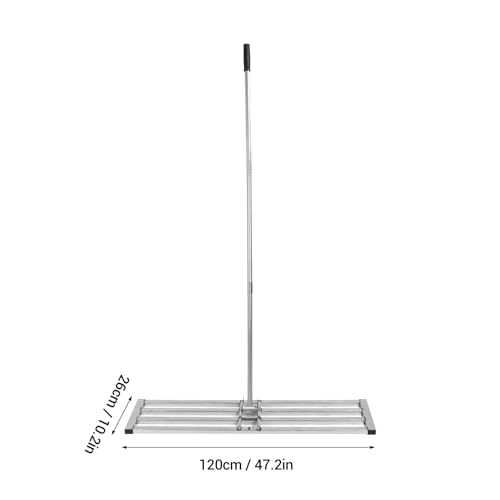 Rake, Course Leveling Rake Stainless Steel Lawn Leveler Lightweight Professional Garden Tool for Lawns Greens and More - Image 2