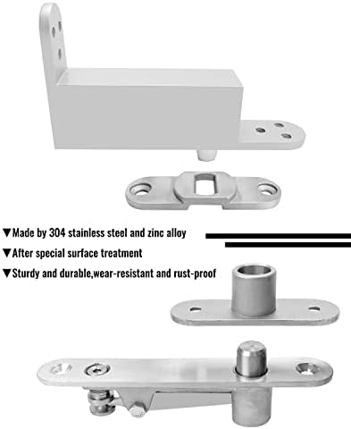 Self Closing Hidden Door Hinge, 360 Degree Shaft Pivot Hinge, Stainless Steel Invisible Hidden Hinges Hardware for Cabinet Doors, Wooden Secret Door
