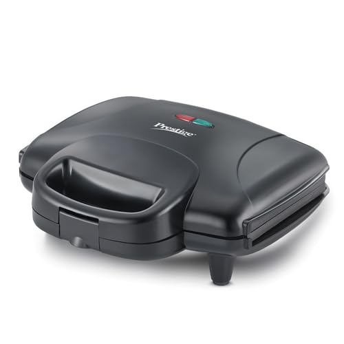 Prestige PGMFD 800 Watt Grill Sandwich Toaster | Non-Stick Grill Plates | Heat Resistant Bakelite Body | Auto Cut Off | Power & Ready Indicators | Easy to Clean | Black | 1Y Warranty | ISI Certified