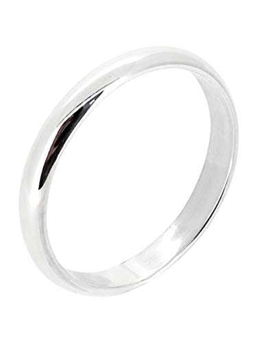 Alliance en argent sterling 925 de 3 mm à porter au quotidien