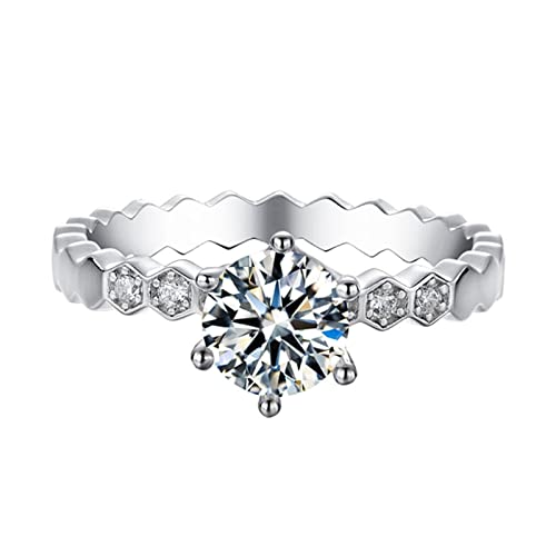 Bague moissanite hexagone argent 925 pour sublimer vos tenues - 3