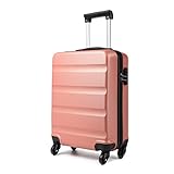 Kono Maleta para Equipaje de Cabina Ligera Trolley de ABS con Ruedas de 55 x 38 x 20 cm (Rosa Oro, S(55cm-33L))