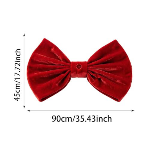 35.4in Large Base Bow Christmas Tree Skirt Decor Mat for Holiday Display - image 2