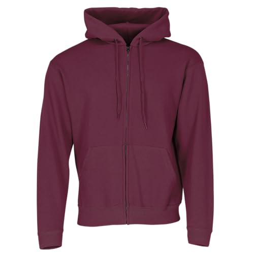 Sweat à capuche bordeaux Fruit of the Loom homme taille L idéal pour vos sorties automnales