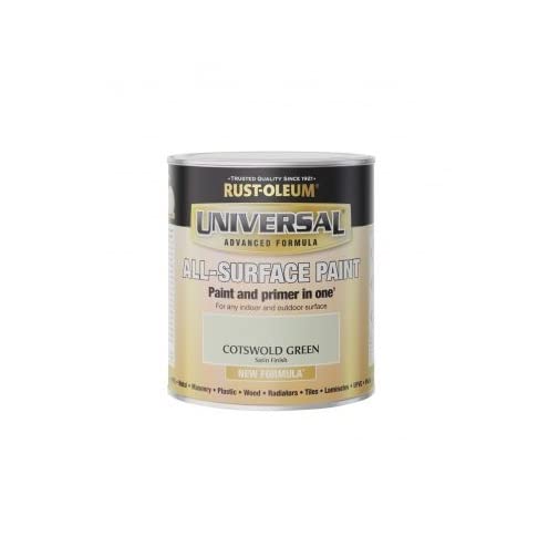 Rust-Oleum Universal All Surface Brush on Paint - Satin - Cotswold Green - 250ml