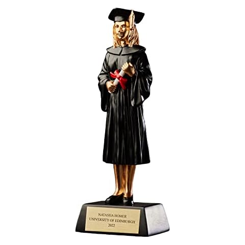 Personalised Black & Gold Graduation Figurine Cover