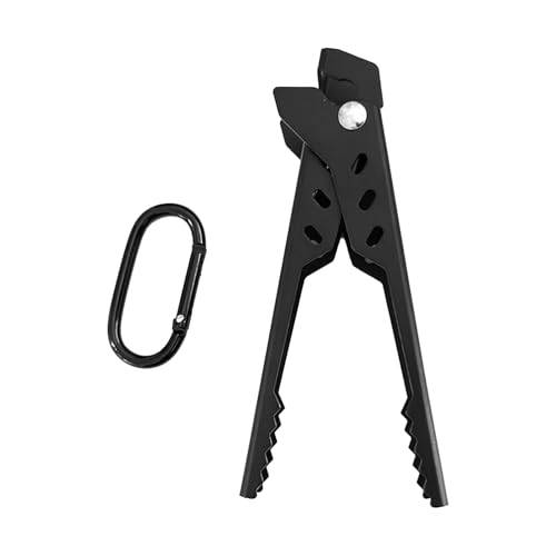 暖かい皿とボウル用の多金化ハイキング調理器具ホルダーアルミニウムテクスチャー耐性快適なハンドルアルミニウムキャンプ調理器具グリッパー