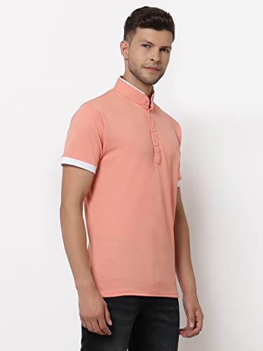 Image of UZARUS Men's Solid Cotton Regular Fit Polo T-Shirt