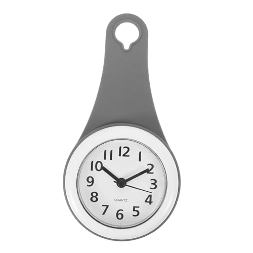 STOBAZA Modern Waterproof Wall Clock Anti-Fog Bathroom Shower Clock Suction Cup Hanging