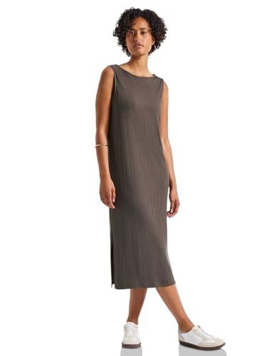 Street One Damen Ärmelloses Rippstrukturkleid