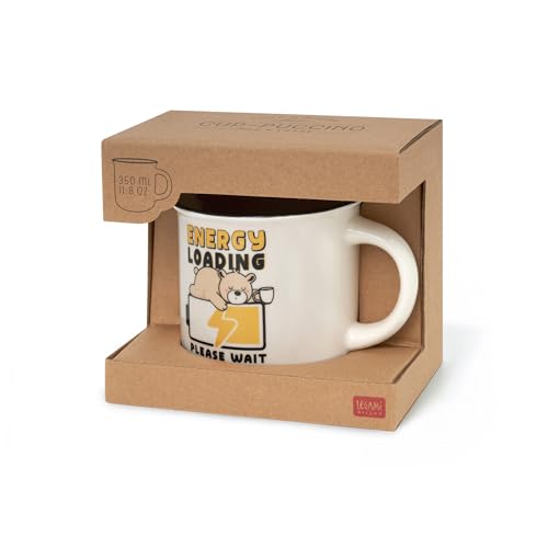 LEGAMI - Cappuccinotasse, Tasse aus New Bone China Porzellan, Motiv Teddy, Take a Break Kollektion, Fassungsvermögen 350 ml… – Ansicht 3