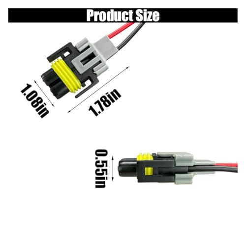 image for GLSOWEE Fog Light Harness Connector with Wire, Automotive Accessories 