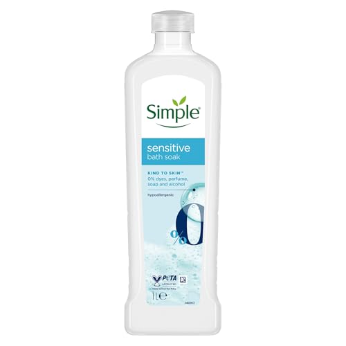 Simple Kind To Skin Sensitive Bath Soak Ultra-Gentle & Hypoallergenic Bath Product Designed For Sensitive Skin 6X 1 L