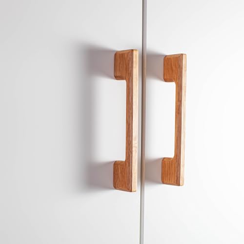 Craman Tiradores clásicos de roble para IKEA | Tiradores de madera '45' para cocina, pasillo, dormitorio – Fabricado en Alemania