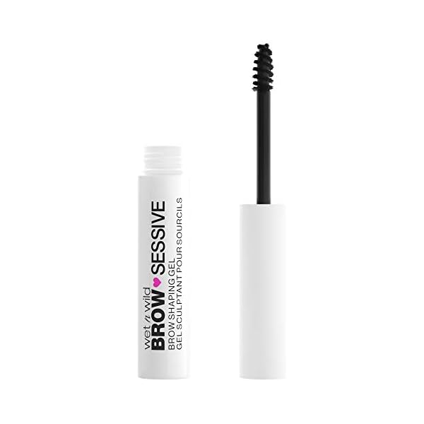 Wet-n-Wild-BrowSessive-Brow-Shaping-Gel-with-Brush-Clear-01-Fl-Oz wet n wild Brow-Sessive Eyebrow Shaping Makeup Gel Clear