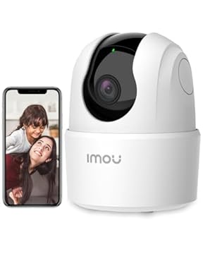 Imou 3MP Telecamera Wi-Fi Interno Videocamera Sorveglianza 2K, Rilevamento Umano, Audio Bidirezionale, Tracciamento di Movimento con Sirena, Compatibile con Alexa, Rotazione a 360°, 2.4Ghz Ranger 2C