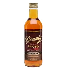 Bounty Rum Spiced: Miniature | Rum with natural flavours | Distilled, blended and bottled in Saint-Lucia | 40% alcohol 5cl | Perfect base for Long Drink – Bounty Rum