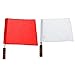 2個入り手旗紅白セット審判用サッカー/ホッケーラインマン旗競争ハンドフラッグ赤白合図旗交通誘導旗試合判定旗振り旗フラッグ赤旗白旗