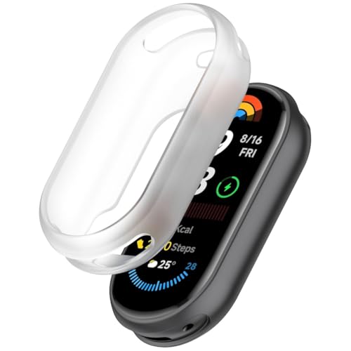 [Comtax] For Xiaomi Smart Band 9 Ή P[X یJo[ VI~ X}[goh 9 Ή VRfނ̃t[ Sʕی Ռz x^b` (NA)