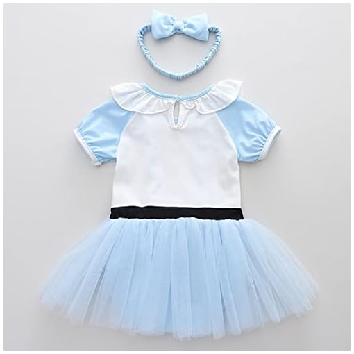 FMYFWY Baby Alice in Wonderland Romper Tutu Dress with Headband - Image 5