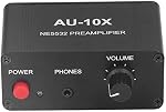 Préamplificateur de phonogramme, préamplificateur audio stéréo, amplificateur casque pour écouteurs, 3.5MM Entrées et sorties, 20dB Gagnez le contrôle de volume.