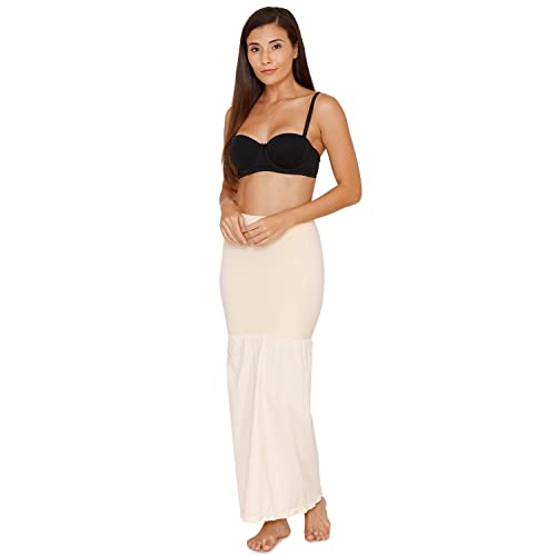 Image of Zivame Women All Day Flared Mermaid Saree Shape wear - Beige