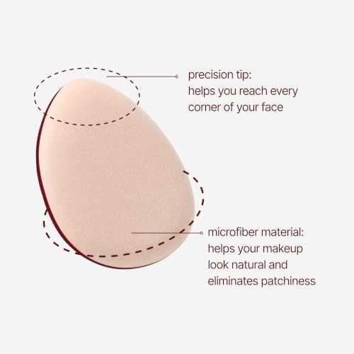 Image of unfltrd Mini Finger Puff Makeup Sponge Set of 3 | Washable Microfibre Air Cushion Powder Puffs with Travel Case | Precision Tip for Liquid, Cream & Powder | Streak-Free, Seamless Blending (PINK)