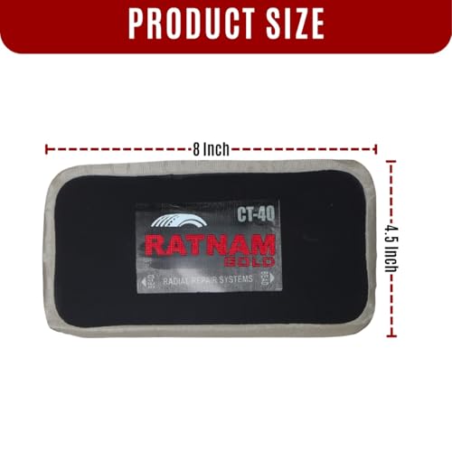 Image of Radial Tyre Repair Patch No. 40 (Box of 10 Pcs) | Heavy-Duty Tubeless Tyre Puncture Patch | Strong Adhesive Rubber Patch for Car, Bike, Scooter, Truck & Tractor Tyres