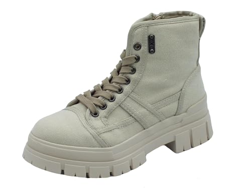 OXS Kyla OXW202200 off White Anfibi per Donna in Tessuto Tecnico Bianco Zeppa Alta (Taglia 40)