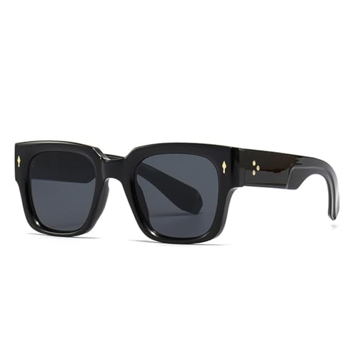 Lunettes de soleil rivets avec protection UV400 totale et verres dégradés punk vert foncé