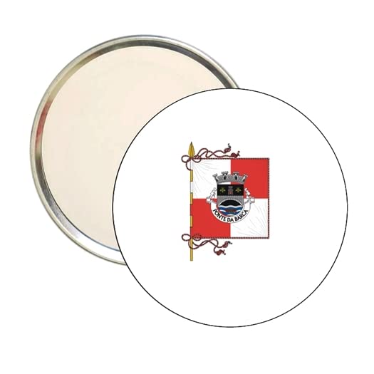 ASTUR PINS - Mirror SHIELD PONTE DE BARCA MUNICIPAL FLAGS PORTUGAL - makeup mirror, perfect for purse, cosmetic mirror, special for women's bags,