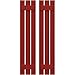 Ekena Millwork ARW101SB311X49BRH Americraft Three 2 Exterior Real Wood Spaced Board-n-Batten Shutters (Per Pair), Fire Red