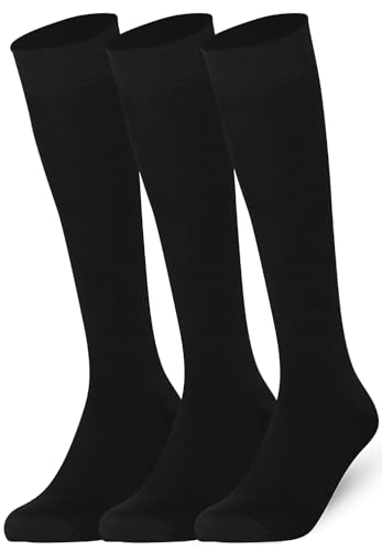 Mysocks 3 paires de chaussettes hautes au genou Noir