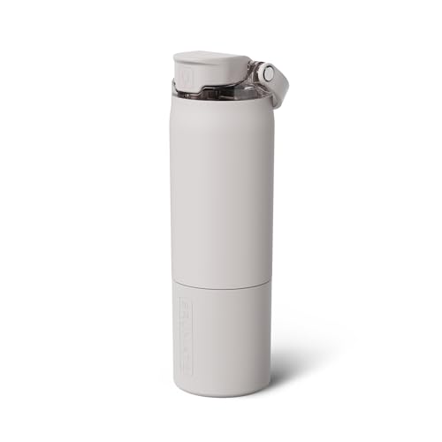Image of BruMate Rise 25oz Water Bottle With 100% Leakproof Covered Silicone Straw | Insulated Stainless Steel Water Bottle | Cup-Holder Friendly | Fast Flow | Soft Sip Silicone Spout | BPA-Free (Dune)