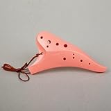 Focalink Osawa 12 Holes Alto C ABS Resin (Sturdy & Durable) Ocarina - Easy to Learn, Good for Beginner (Salmon Pink)