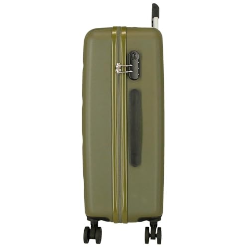 Flex Suitcase Medium Green 46x65x23cm Rigid 3.16kg Combination Lock Side ABS 3.17kg 56L, Green, One Size, Medium Suitcase, Green, One Size, Medium Suitcase2