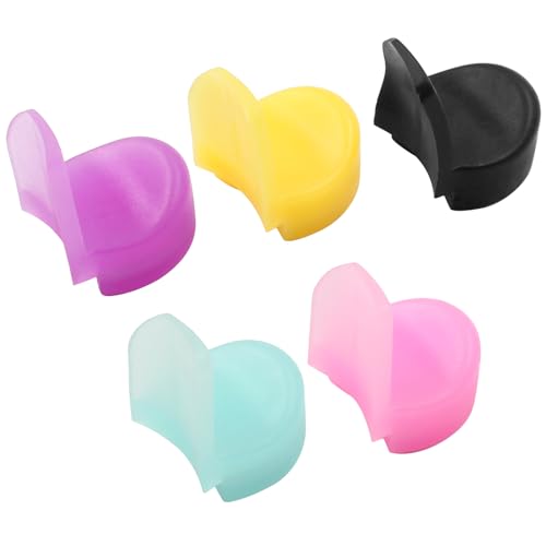 Bonsicoky 5 Pcs Thumb Rest Pads, Silicone Clarinet Thumb Rest Cushion, Thumb Rest Cushion Protector for Most Clarinet Oboe, 5 Colors