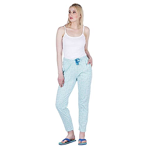 Image of Women's Cotton Printed Night Pyjama with Two Pockets