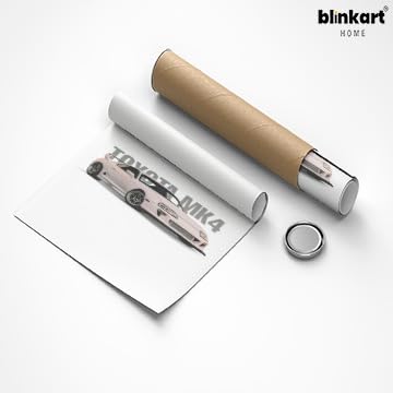 Image of BLINKART Toyota Supra MK4Car Posters Sticker Gift Items for Boys Room Wall Decor || Comes with Double-Sided Tape|| Decoration Bedroom Living Room Office Studio Decor | 12x18 In (A3) - CAR-274