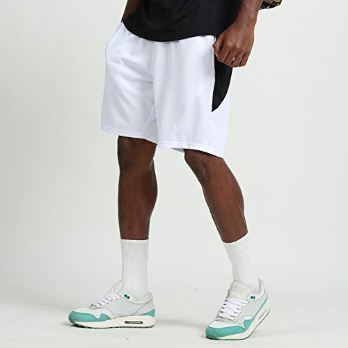 Ajcoflt Calções esportivos masculinos de secagem rápida com bolsos laterais elásticos na cintura Cal