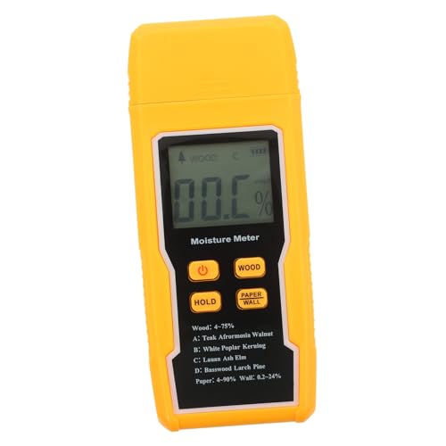 DIYEAH Medidor de Madera con Pantalla LCD Probador Paredes y Cartón Herramienta de Medición Precisa Contenido Húmedo Fibrosos
