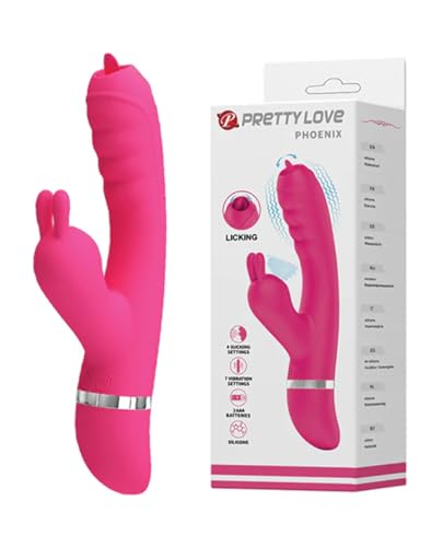 Pretty Love Phoenix Vibromasseur lapin avec fonction d'aspiration Rose Ø3,8x20,2 cm