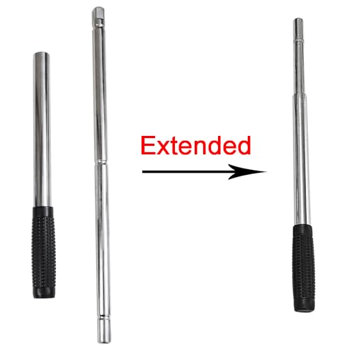 Image of 4 Way Lug Wrench 23 inch Telescopic Wrench Lug Nut Wrench for Car Tire Iron Telescoping Wheel Lug Wrench Crv Lug Nut Remover Socket Wrenches 17mm 19mm 21mm 23mm Cross Wrench Extended