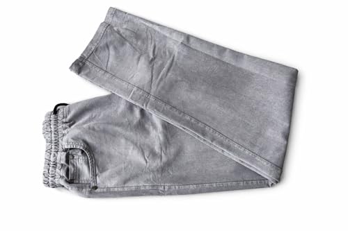 Image of Men's Denim Lower (Track Pants - Soft Fabric with Elastic Waist, Cotton Twill, Casual Wear, Regular Fit, Full Length for Gym, Exercise, Yoga)