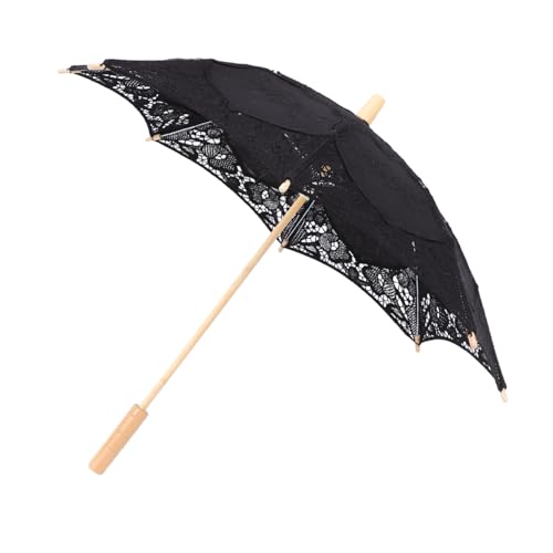 HEMOTON Cute Lace Umbrella for Women's Photography Decorative Bridal Umbrella Vintage Style