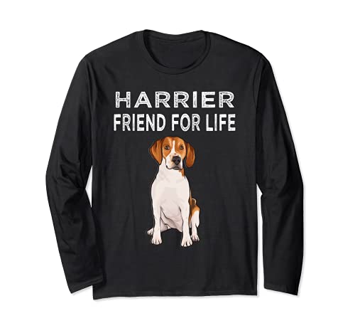 Harrier Friend For Life Dog Friendship Long Sleeve T-Shirt, Black